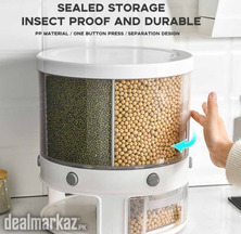 Food Container Storage 5-Grid Partition Rice Food Storage Container