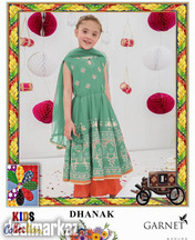 2pcs kids Unstitched Dhanak Embroidered suit