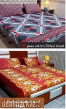 Double bed sheet pure cotton fitted sheet