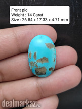 Natural Feroza stone 14 ct
