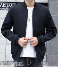 1 Pcs Men's Stitched Bomber Quilted Fleece Plain Jacket