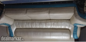 6 seater sofa set white and blue in color for urgent sale