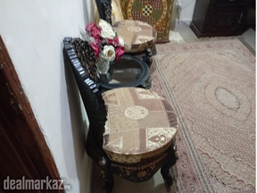 Coffee table with 2 chair, pure wood