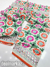 Stuff chiffon patayal style handmade phulkari embroided shawlar