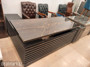 Executive Office Table | Black marble uv table for office