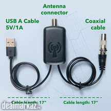Digital TV Antenna Amplifier - HD TV Antenna Booster 20-22dB Indoor T