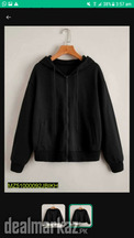 women stitched black zipper .