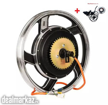 2000W 48-72V 17” Alloy Rim BLDC Electric Bike Motor + Hybrid Sprocket