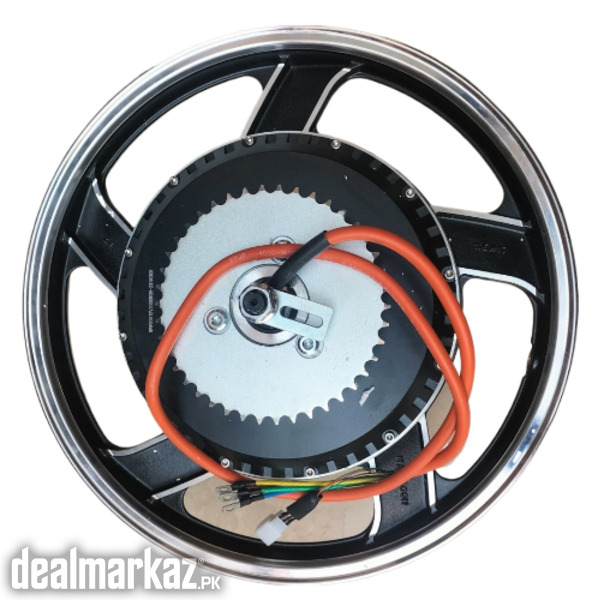 2000W 4872V 17” Alloy Rim BLDC Electric Bike Motor + Hybrid Sprocket
