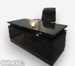 Executive Office Table | L shape black marble uv officer table