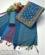 3 pc unstitched khaddar suit