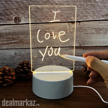 Note Board Creative Led Night Light Lamp with Pen