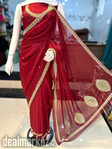 Hand Work Chiffon Saree