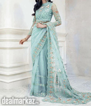 *Maria B* Saree Net fully heavy embroidered spengle work
