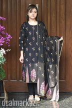 2 Piece Black Cambric Suit MJ by Madiha Jahangir