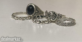Antique boho rings set pack of 5