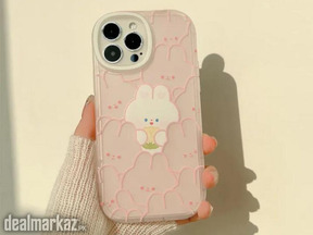 iphone silicone back case. pink rabbit design