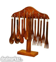 BEAUTIFUL HANDMADE KITCHEN SPOON SET WITH STAND AVAILABLE FOR ORDER NO