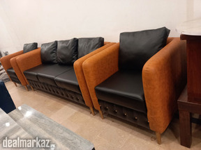 Luxury Five seater sofa | Leather sofa | Separate cushion sofa |