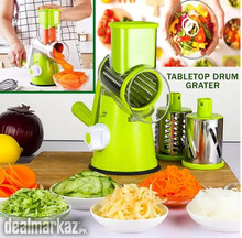 TABLETOP DRUM CUTTER 3 in 1 Manual Tabletop Drum Grater