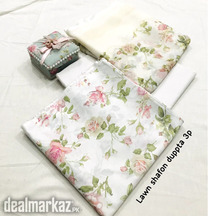 Lawn three piece Printed collection