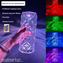 16 Color RBG Crystal Desk Lamp Rose Lamp Touch adjustable Bedroom