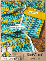Sapphire, Bonanza Satrangi and Khaadi All Over Lawn 2Pc With Dyed Trou