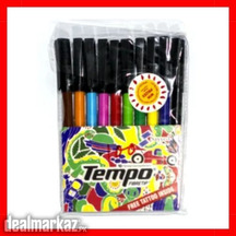 Tempo Fiber Tip Marker Set 10 Colour