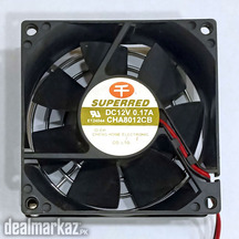 SUPERRED CHA8012CB 12V/DC 0.17A 2-wires Cooling Fan AS327