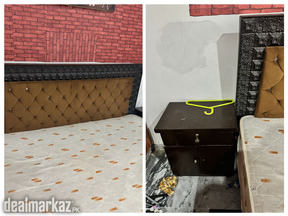 King sized bed set cushioned