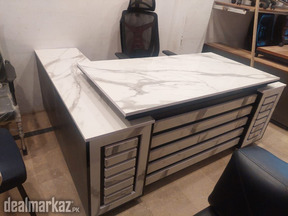 Super Glass white Marble Executive Table For Office | Office Table