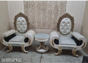 White chairs with table