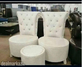 Amour Full Round Seat & Coffee Table Upholstered Bedroom Chairs