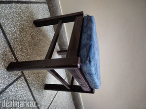 Ottoman wooden stools (with cushion)(teal colour)(set of 4)