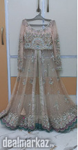 Bridal open gown style frock dress with lehnga