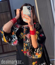 ٹو پی سیز خواتین کی سلائی کھدی نیٹ کڑھائی والا سوٹ- خوبصورت ڈیزائن