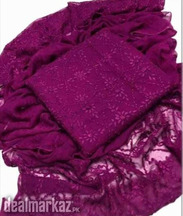 Unstitched chiffon shirt dupatta hand embroidered