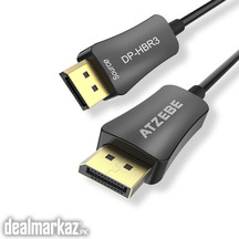 ATZEBE Fiber Displayport Cable 30ft, Fiber Optic Displayport 1.4 Cable