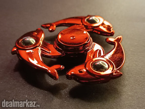 Anxiety Relief Dolphin Spinner in Red