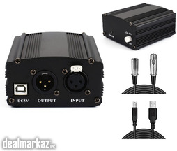 TECHBLAZE 48V Phantom Power Supply Audio Interface for Condenser Micro
