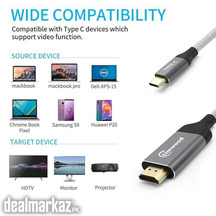 Kimwood USB C to HDMI Cable Kimwood, 4K@60HZ Braided Type C to HDMI Ca