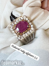 natrual afghan ruby 925 ring