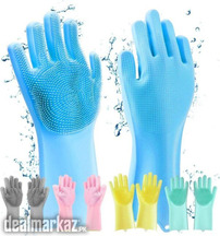 Silicone Washing Full Finger Gloves – For Home (random Colors)