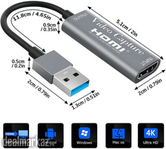 4K HDMI USB 3.0 Video Capture Card fr PS4 Game Camera Record Live Str