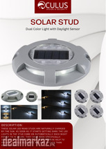 SOLAR STUD Dual Color Light, DECK SOLAR Lights, Runway LIghts