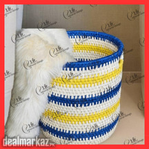 Natural Date Palm Leaf Laundry Basket 14 inches