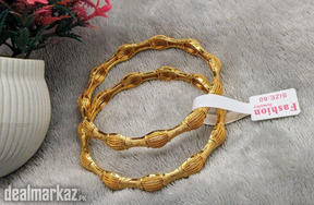 Gold Plated 2 Pcs Kara Bangles