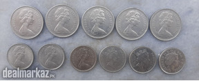 New Pence coins 2-5-10 New Pence UK