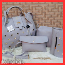 4-Piece Premium Handbag Set: Crossbody, Clutch, Pouch, Brand Dust Bag