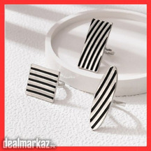 Black Silver Ring Set